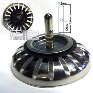 010494.00AV - TAPPO PER LAVELLO INOX BASKET -  &Oslash; 8CM