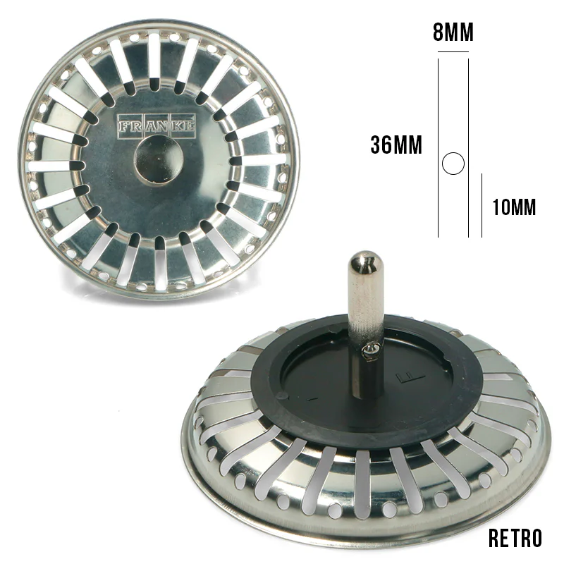 010498.03FK - TAPPO PER LAVELLO INOX BASKET -  &Oslash; 85 ORIGINALE