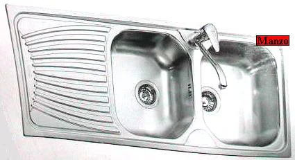 010513.20FK - LAVELLO RADAR 116X50 2 VASCHE .APPOGGIO A SX 3