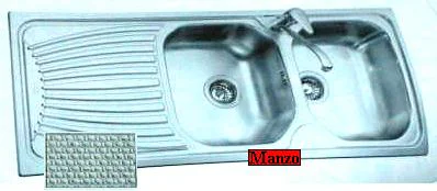 010513.21FK - LAVELLO LOGICA 116X50 2 VASCHE .APPOGGIO A SX 3