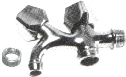 030051.00AV - RUBINETTO LAVATRICE DOPPIO 3/8 - 3/4