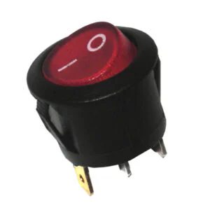 070109.00AI - INTERRUTTORE LUMINOSO ROSSO 3 CONTATTI  &Oslash; 19MM 6A