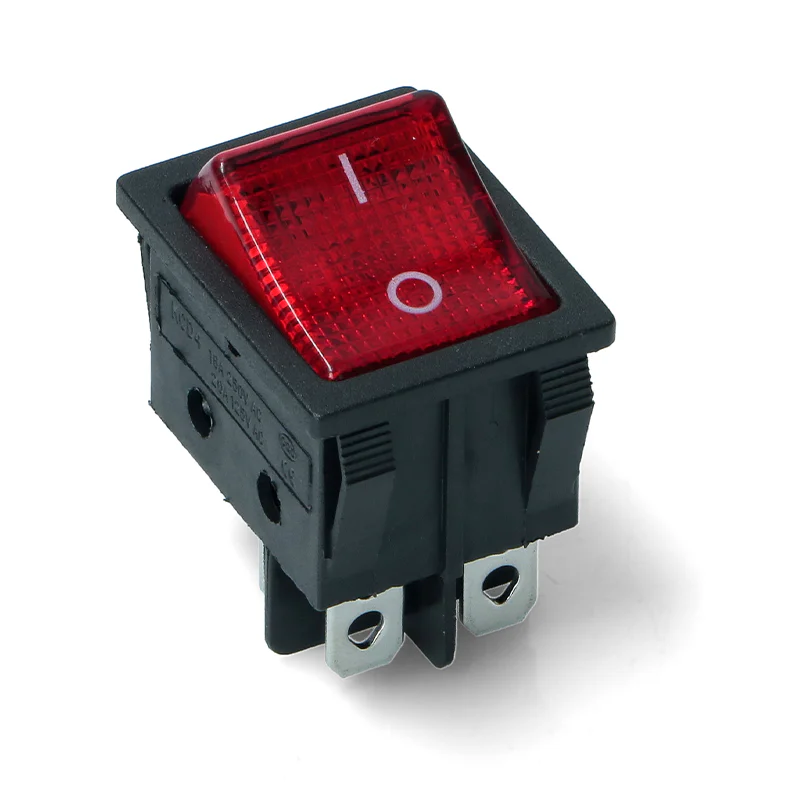 070215.00AV - INTERRUTTORE LUMINOSO 28X21 ROSSO