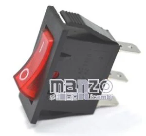 070217.00AV - INTERRUTTORE LUMINOSO 27X10 ROSSO