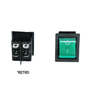 070241.00AV - INTERRUTTORE LUMINOSA 30X22 VERDE