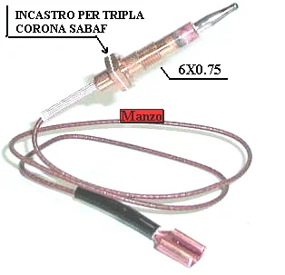 125078.00AV - TERMOCOPPIA FILETTATA ATTACCO CON FASTON 52CM