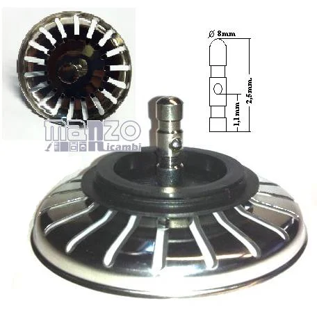 010499.00AV - TAPPO PER LAVELLO INOX BASKET -  &Oslash; 83MM