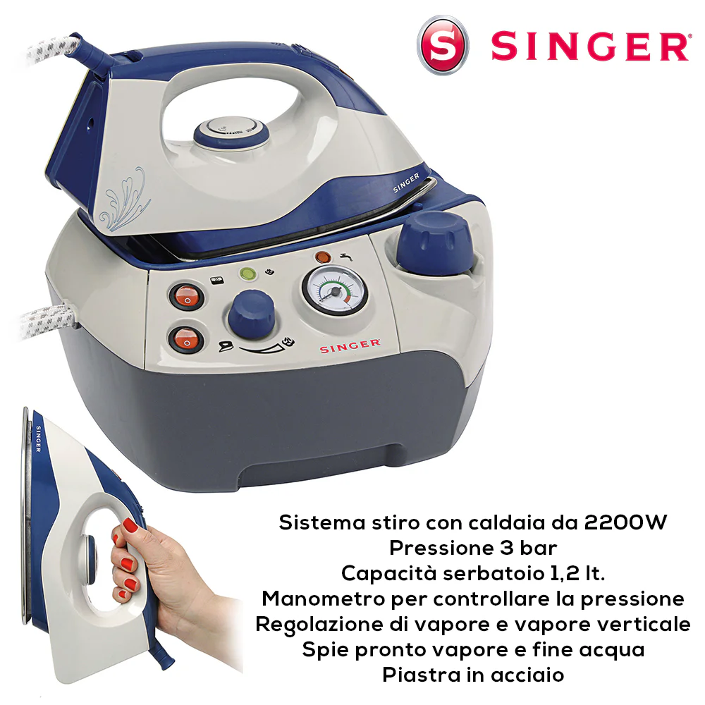 010827.03SN - FERRO DA STIRO CON CALDAIA 2000W SHG6201.02