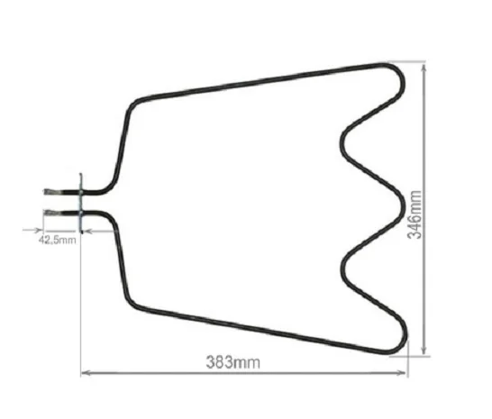 451461.00IG - RESISTENZA FORNO 1150W 346X383 GAMBI 45MM