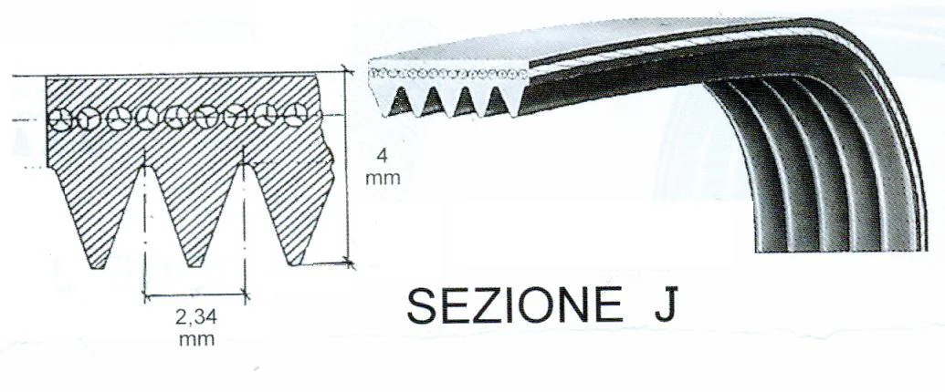 721194.00ME - CINGHIA RIGATA 573MM EL1190-1194 J5 5PJE