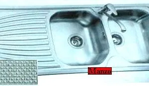 LAVELLO LOGICA 116X50 2 VASCHE .APPOGGIO A SX 3'