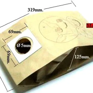 SACCHETTI CARTA N' 5 X ASPPIRAPOLVERE CON CARRELLO 160X320