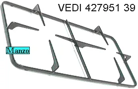 GRIGLIA 2 FUOCHI 445X220 VEDI.427951.39