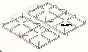 GRIGLIA 2 FUOCHI 449X226 KIT N.2PZ