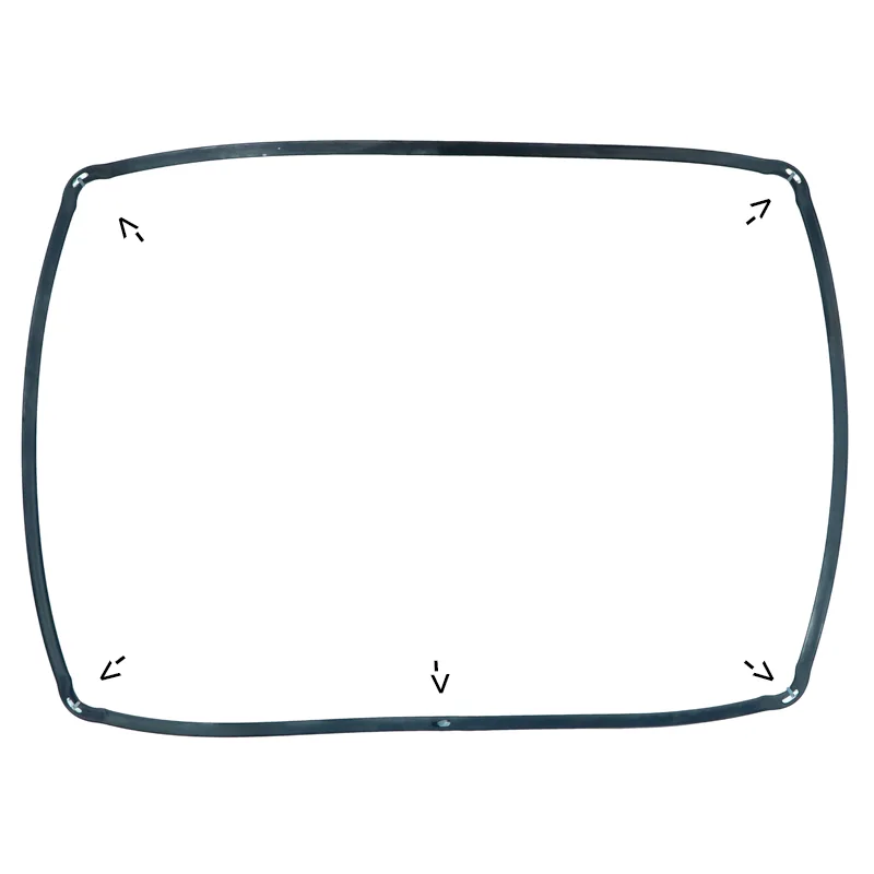GUARNIZIONE PORTA FORNO 4 GANCI + 1 CENTRALE 330X450