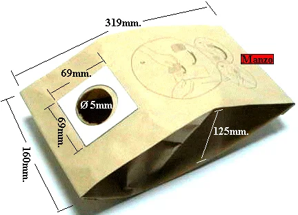 242999.00AV - SACCHETTI CARTA N 5 X ASPPIRAPOLVERE CON CARRELLO 160X320