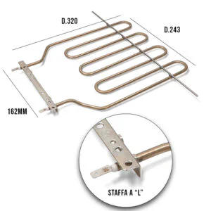 352121.03DL - RESISTENZA BISTECCHIERA 1900W (243X320) ORIGINALE