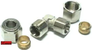 384473.00AV - RACCORDO ANGOLO M/M  &Oslash; 10MM. C/BICONO