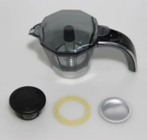 384614.01DL - CARAFFA 2 TAZZE ALICIA  &Oslash; 55+FILTRO+GUARNIZIONE