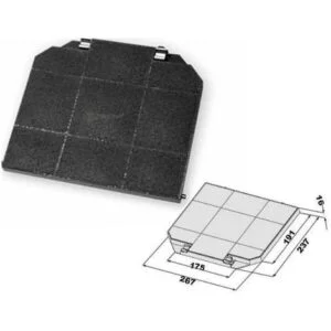 392748.03FB - FILTRO CARBONE 15X265X235 AXA