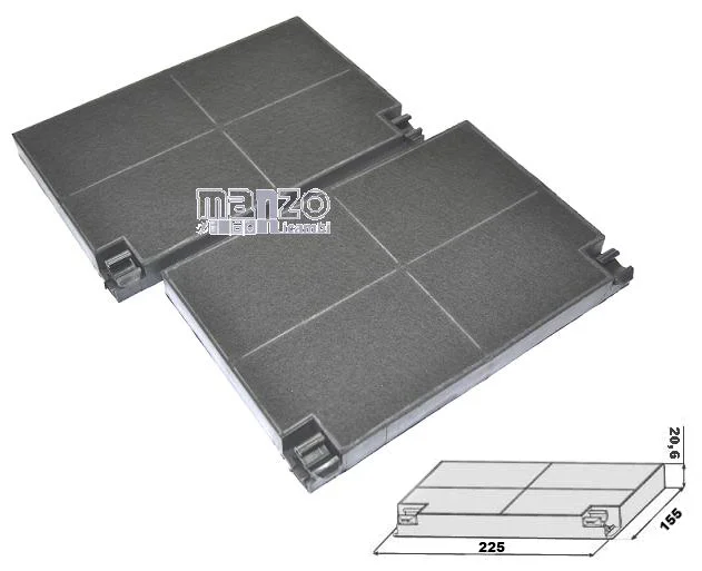 392749.00FB - FILTRO CARBONE N.2 20X225X155 C/INCAST