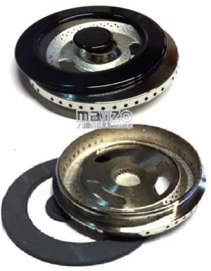 407826.02SM - SPARTIFIAMMA TRIPLA CORONA 3 RAGGI  &Oslash; 123 + CAPPELLOTTO NERO (BRUCIATORE 417806 - 417810 - 417840)