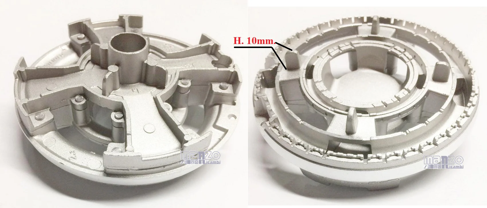 417062.00ON - BRUCIATORE TRIPLA CORONA 2FORI  &Oslash; 133/78 - MONTA 406121