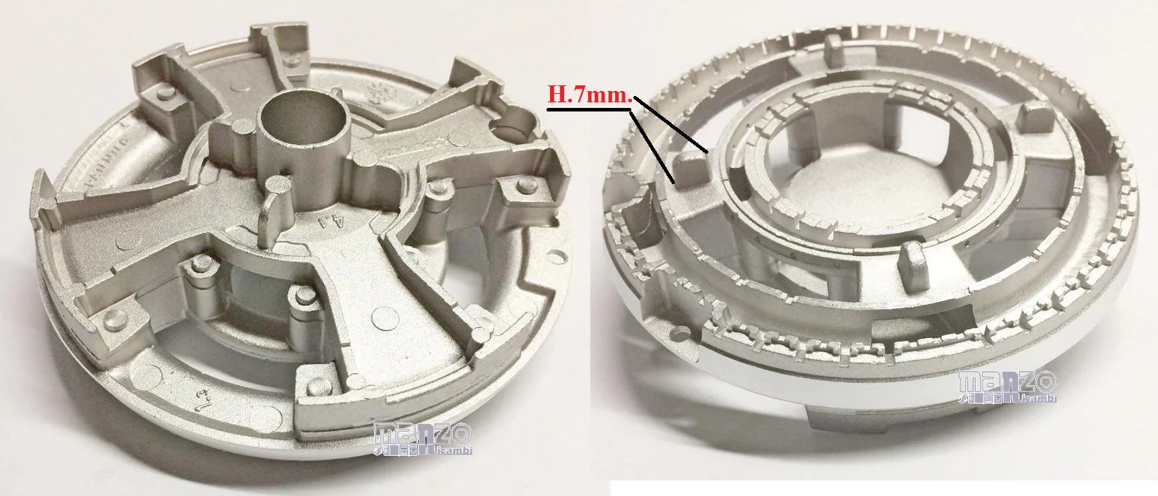 417063.00CY - BRUCIATORE TRIPLA CORONA 2FORI  &Oslash; 133/78 MONTA 406121
