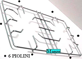 421360.12ZA - GRIGLIA 2 FUOCHI 412X242