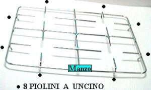 421610.31CY - GRIGLIA 4 FUOCHI 414X497 CON PIOLINI