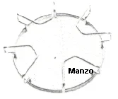 421773.12EL - GRIGLIA 1 FUOCO  &Oslash; 170