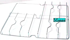 421964.12FK - GRIGLIA 3 FUOCHI 458X455 2 INCASSI