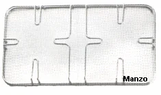 423243.12NA - GRIGLIA 2 FUOCHI 454X245 DOPPIO FILO