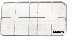 423247.12NA - GRIGLIA 2 FUOCHI 452X245 DOPPIO FILO
