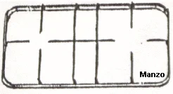 423247.22NA - GRIGLIA 2 FUOCHI 452X245 DOPPIO FILO