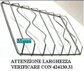 424157.31SM - GRIGLIA 2 FUOCHI 404X270 INOX