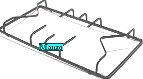 424162.02SM - GRIGLIA 2 FUOCHI 404X209 H45 CENTRALE