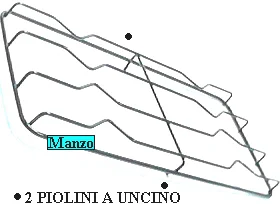 425179.22ME - GRIGLIA 2 FUOCHI 481X240 2PIOLINI