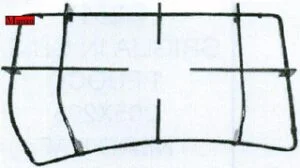 425231.02ME - GRIGLIA 1 FUOCO TRIPA CORONA 435X250/265