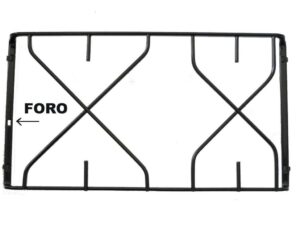 425240.02ME - GRIGLIA 2 FUOCHI DX 395X215