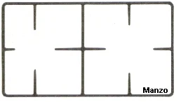 425575.99EL - GRIGLIA 2 FUOCHI 435X260 GHISA