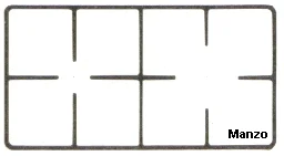 425578.99EL - GRIGLIA 2 FUOCHI 410X244 DX GHISA