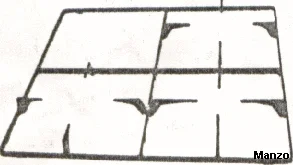 425583.01EL - GRIGLIA 3 FUOCHI + 1 473X465 GHISA