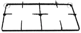 425591.01EL - GRIGLIA 2 FUOCHI 480X270 SX 2PIOLI