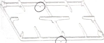 425902.99GG - GRIGLIA 2 FUOCHI 436X216 GHISA