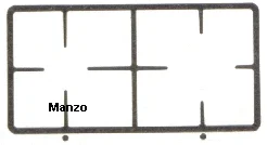 425921.98GG - GRIGLIA 2 FUOCHI 408X210 2/P GHISA