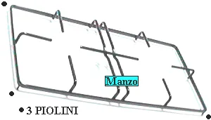 426471.22LO - GRIGLIA 2 FUOCHI 432X222