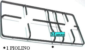 426833.01ON - GRIGLIA 2 FUOCHI 398X210