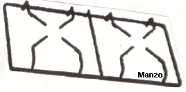 427313.02SV - GRIGLIA 2 FUOCHI 457X227