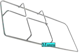 427360.22SM - GRIGLIA 1 FUOCO+1 460X225 H.30MM